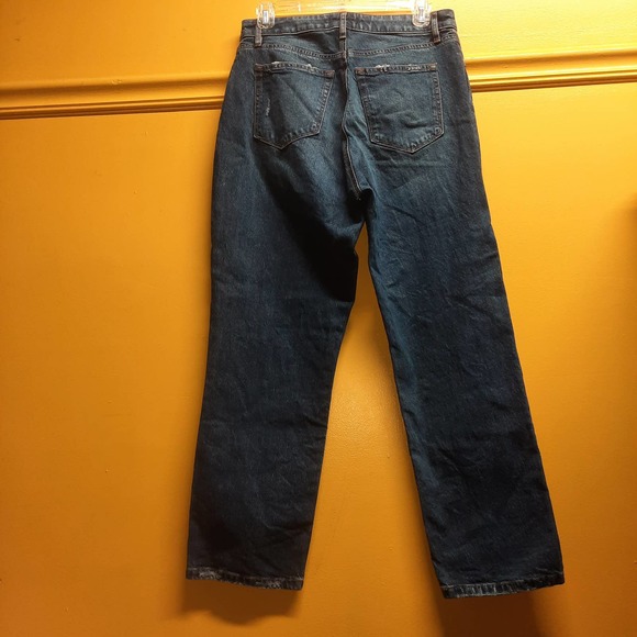 Ann Taylor Loft Jeans Curvy Straight Stretch Crop High Rise Waist Size 4/27 - Picture 2 of 6